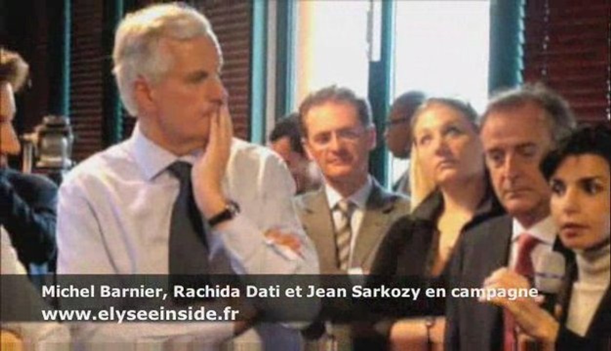 Michel Barnier, Rachida Dati et Jean Sarkozy en campagne