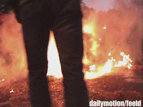 Amiens 's burning - Manif des laitiers picards part1 18/5/09