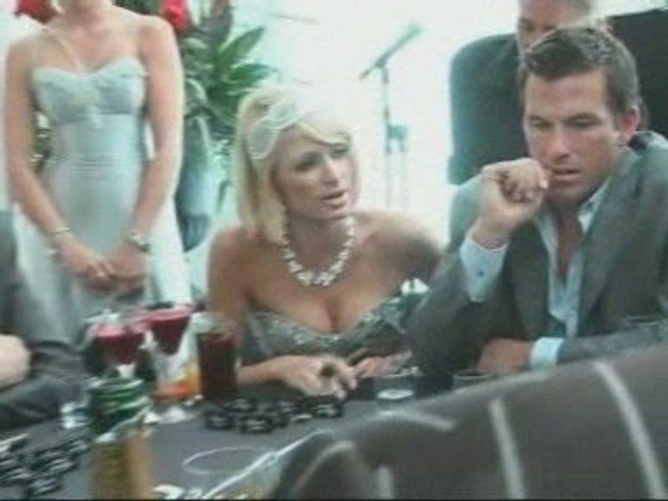 Paris Hilton plays dominos in Cannes