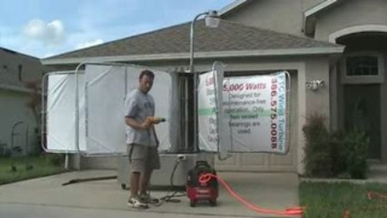 5000 Watt VAWT Low Wind Portable Deployable
