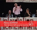 Raoul Jennar Tête de liste NPA meeting de Vénissieux 110509