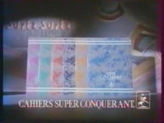 Pub cahier Super-Conquérant 80's