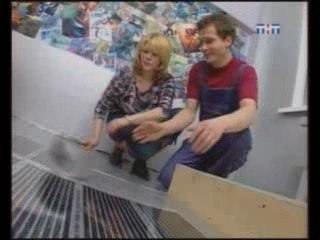 Монтаж инфракрасного  тёплого пола