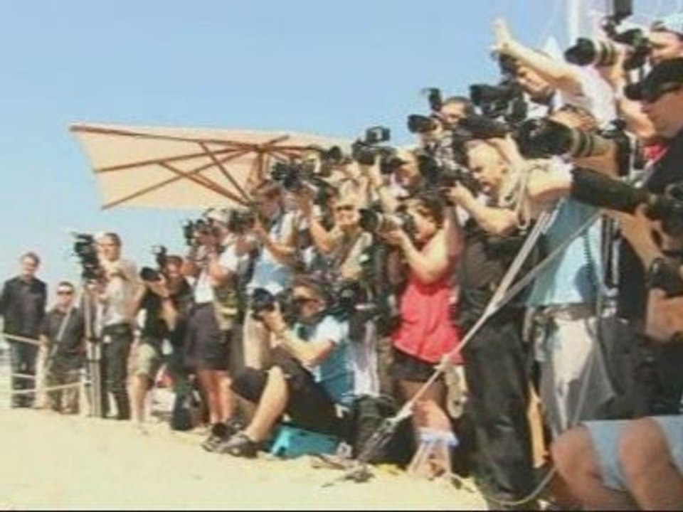 Spandau Ballet on the beach at the Cannes Film Festival