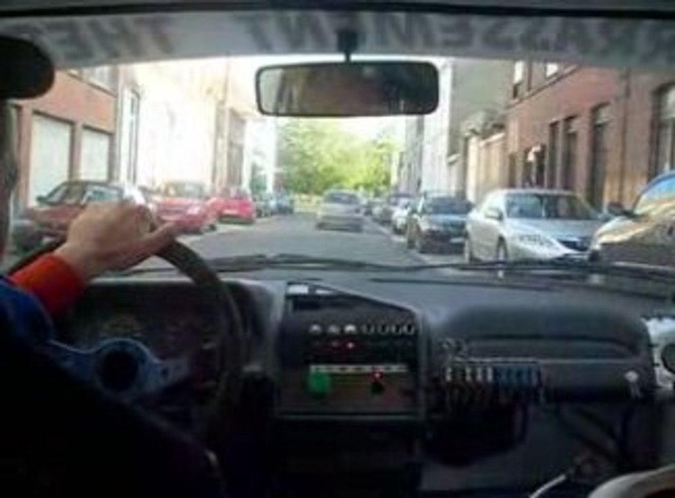 Peugeot 205 rallye caméra embarquer cortége de blandain