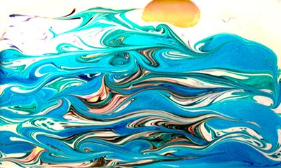 Water show drawing / Рисование на воде