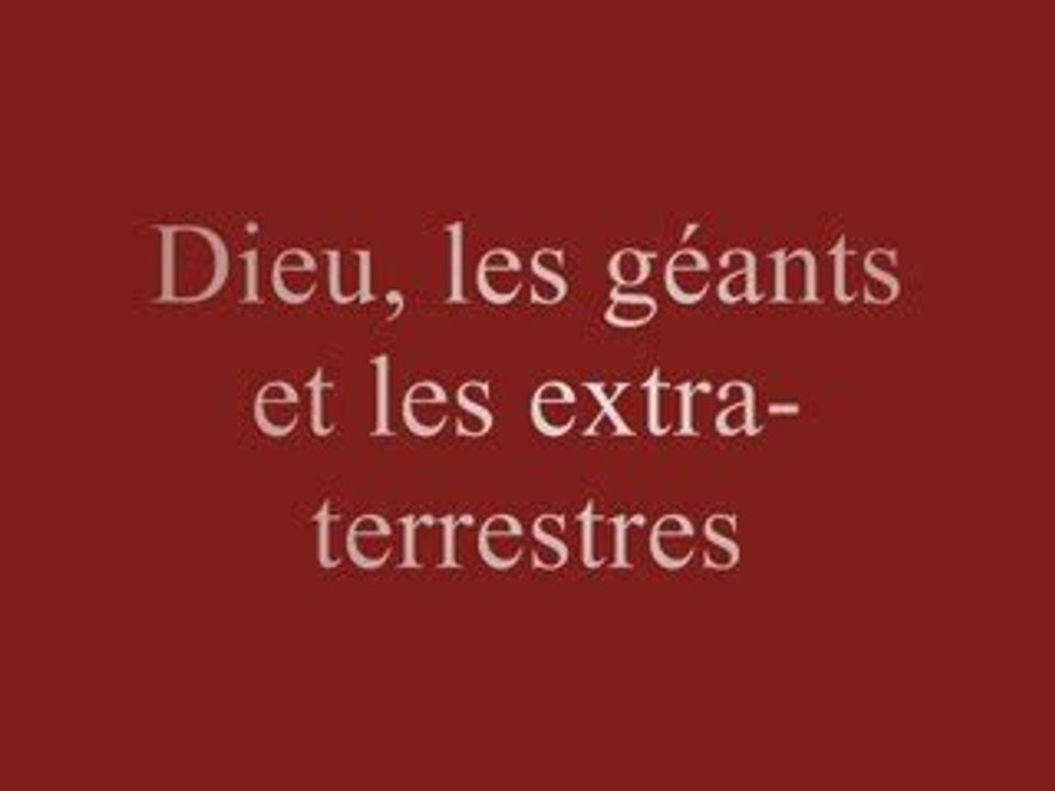 Dieu, les géants et les extra-terrestres ovni