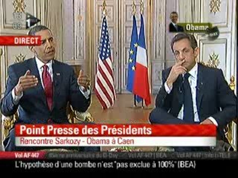 point presse Obama Sarkozy - Caen - 6 juin 2009 #1
