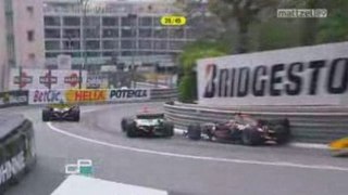 GP2 Monaco 2009 feature race Kobayashi Maldonado Collision