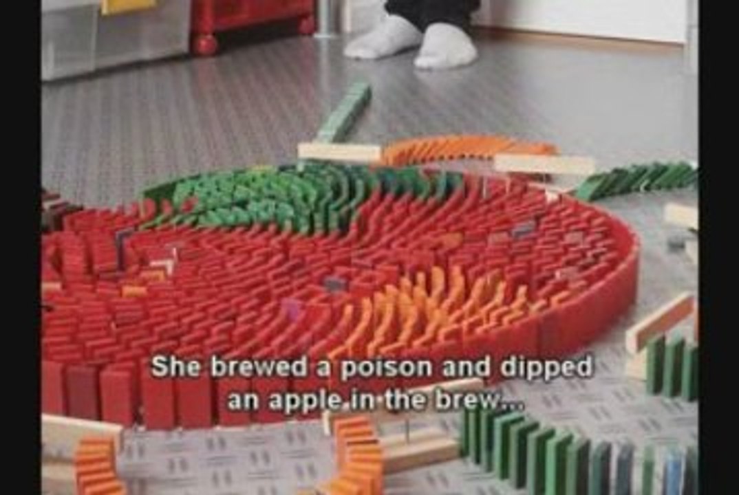 Snow White story told in dominoes