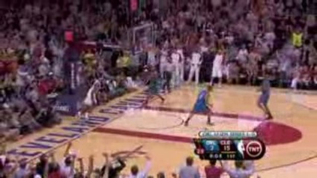 Anderson Varejao makes the swipe and LeBron finishes with th