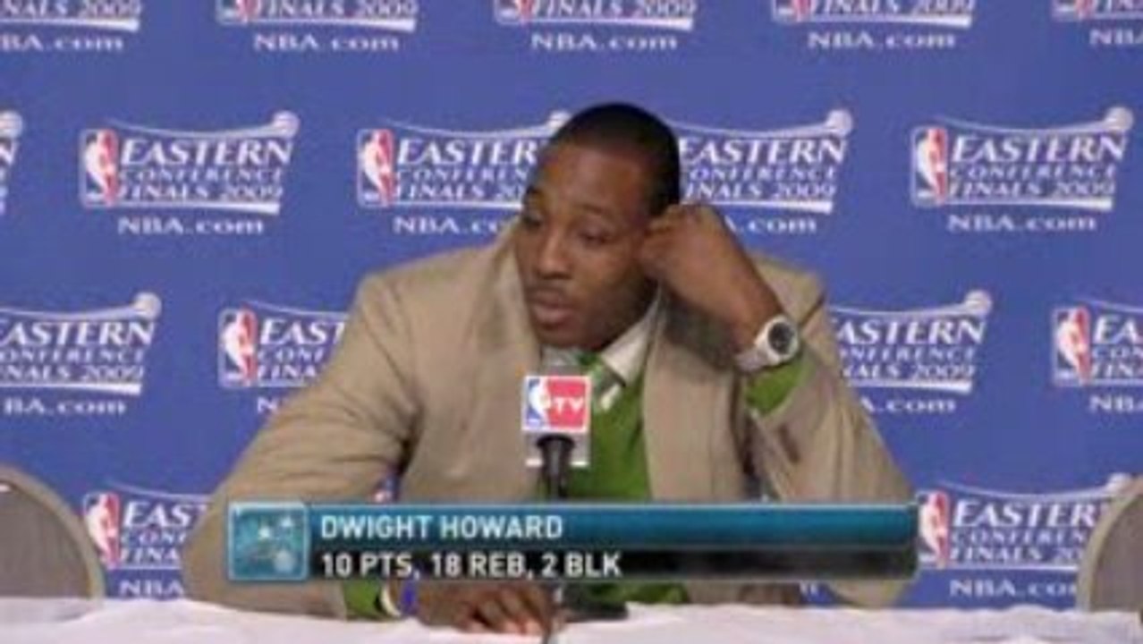 NBA Postgame Dwight Howard May 22 2009 PlayOffs