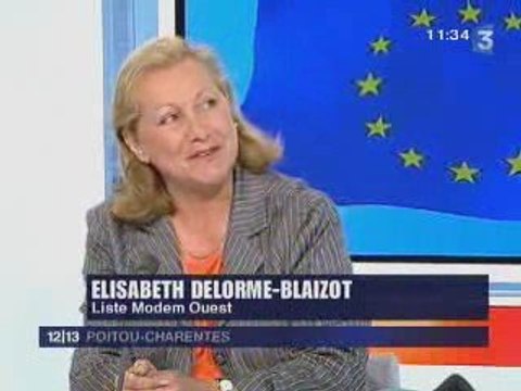 Européennes 09 FR3 Poitou-Chtes E.Delorme-Blaizot 230509-1/2