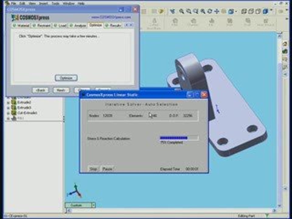 Solidworks tutorial COSMOSXpress