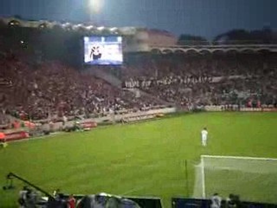 Bordeaux Monaco but de Chamack vu du virage nord