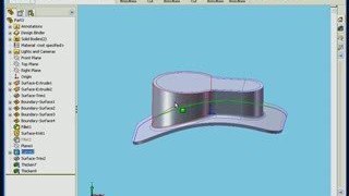 Solidworks tutorial: surface design Thicken