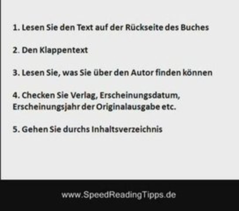 Wie man ein Fachbuch in 10 Minuten lesen kann