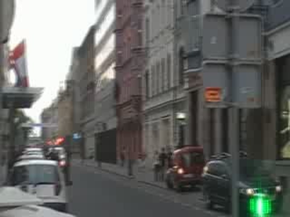 Ljubljana - street by Union Hotel in Slovenia