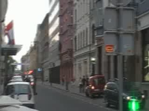 Ljubljana - street by Union Hotel in Slovenia