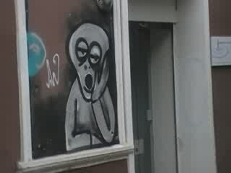 The screaming on a wall in Ljubljana