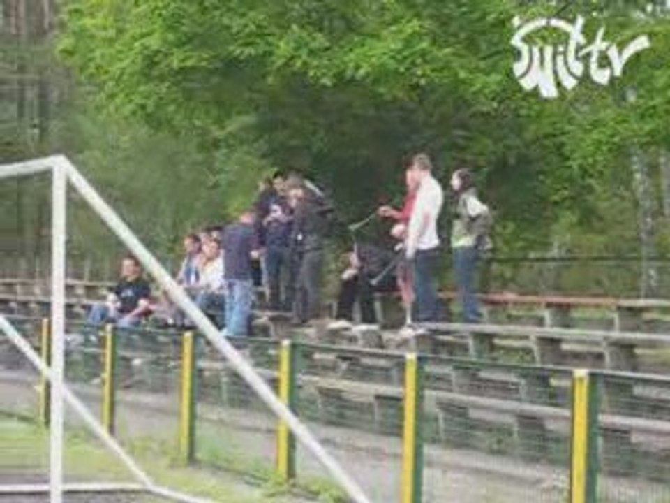 Kibice po meczu z Łęgiem