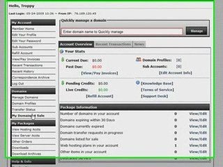 TFF Hosting Account Overview