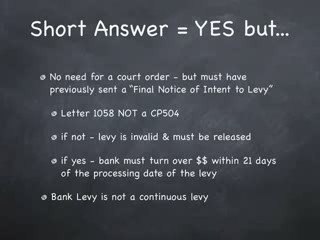 Can the IRS freeze my bank account