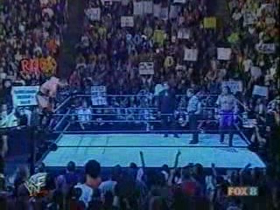 The Rock & Y2J vs. Stone Cold & Angle, WWE Smackdown, Part 1