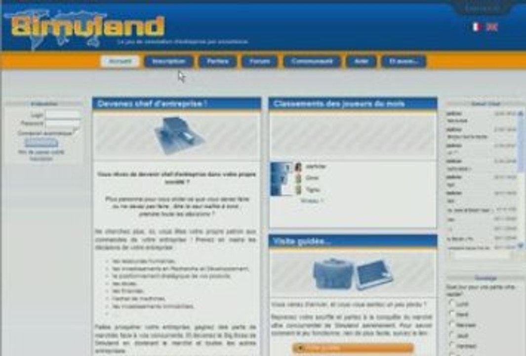 Simuland - Tutoriel 1 : Inscription