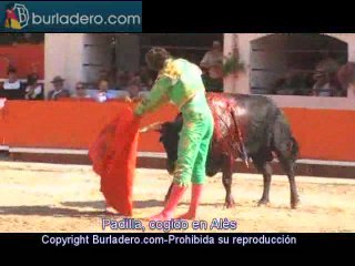 Juan José Padilla, cogido en Alès