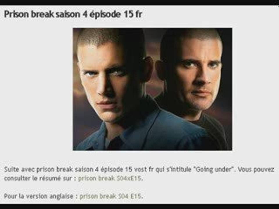 Prison break saison 4 - séries en ligne