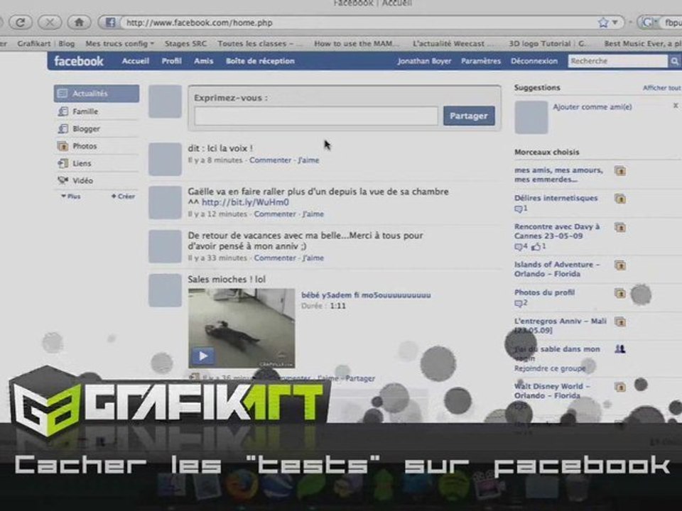 Facebook : Cacher les tests et les quizzs