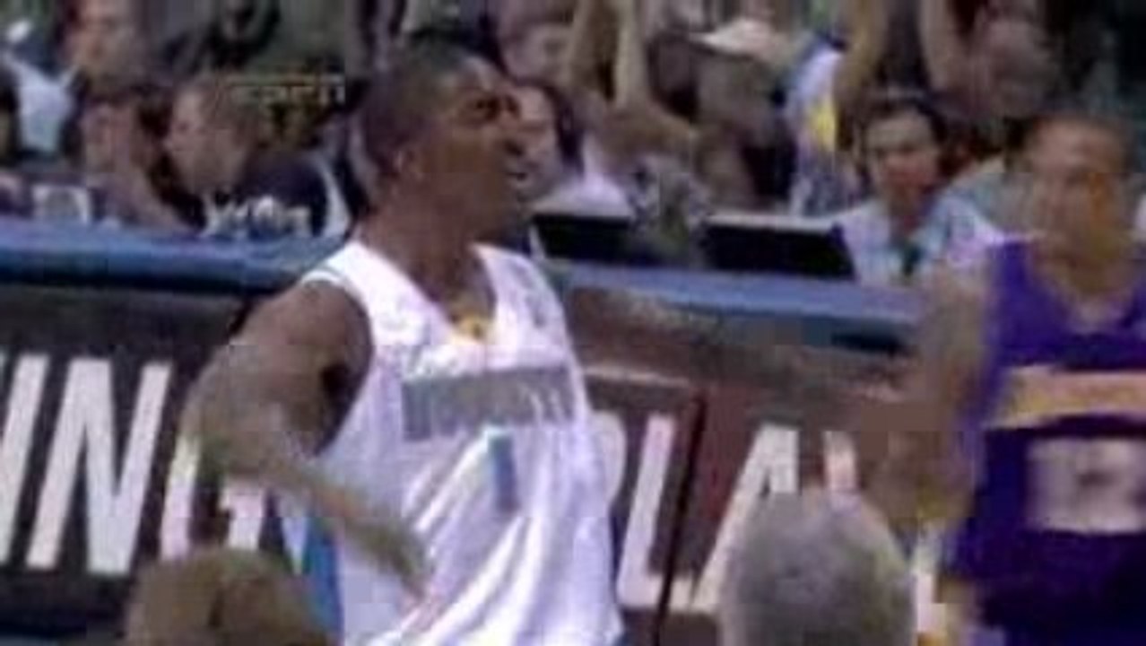 J.R. Smith slices through the Laker defense and throws down