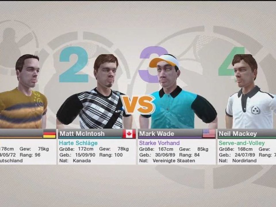 Virtua tennis 2009: amateur-doppel