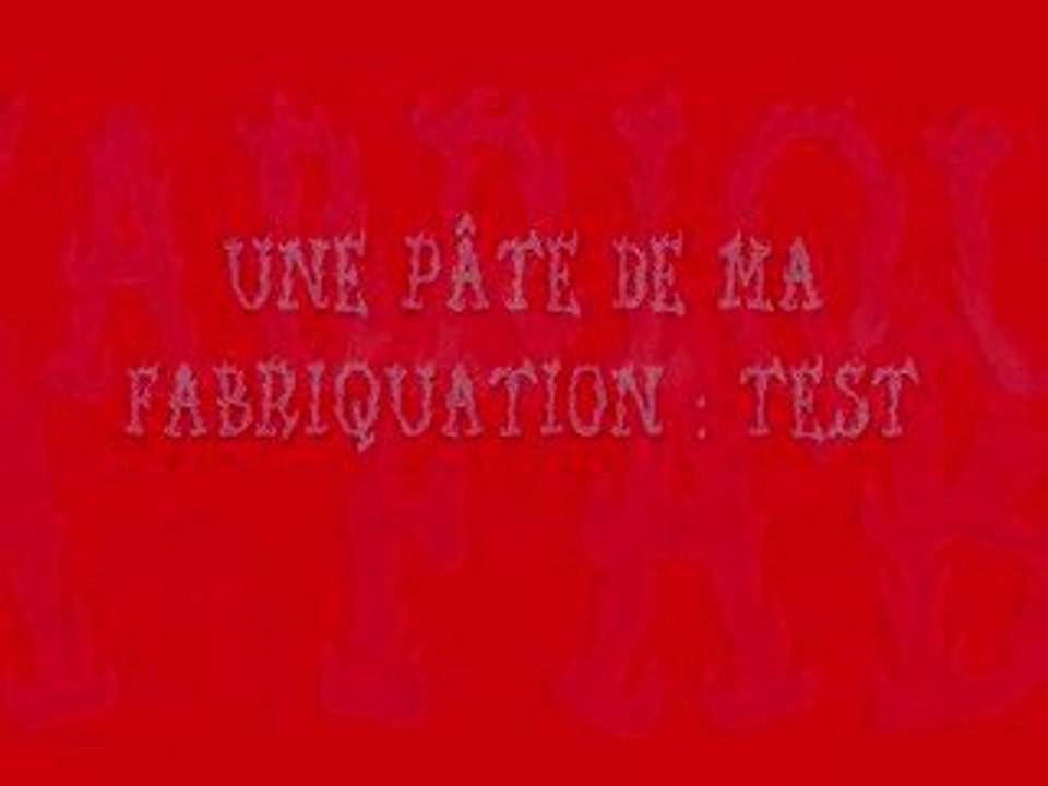 test de pâte inflammable artisanal