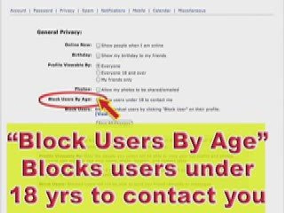 MySpace Help and MySpace Guide: Profile Privacy Tutorial
