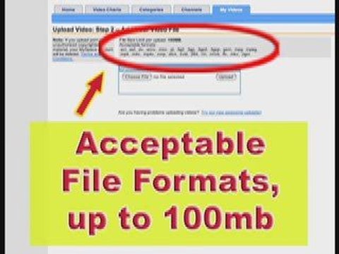 MySpace Help and MySpace Guide: Upload Video Tutorial