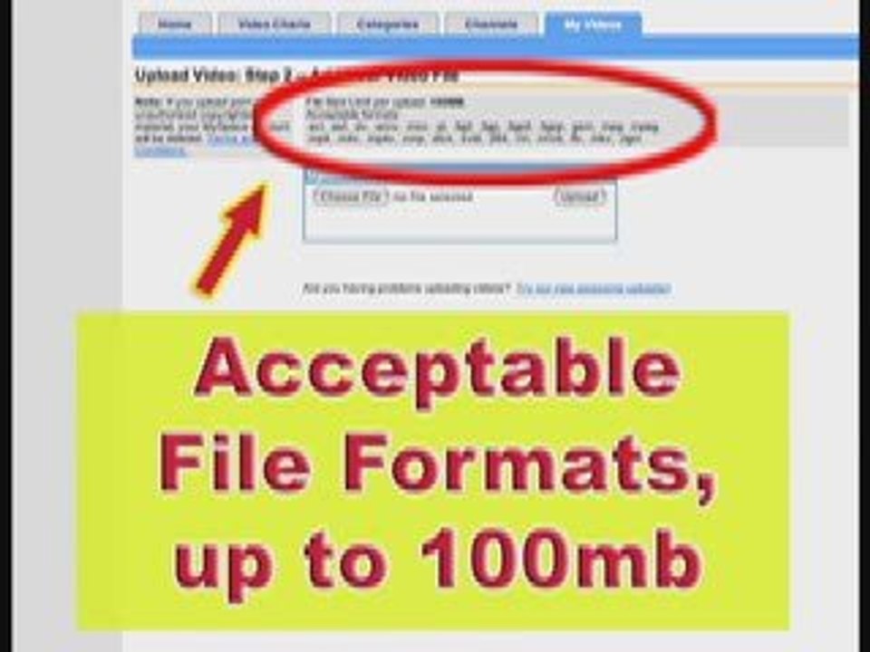 MySpace Help and MySpace Guide: Upload Video Tutorial