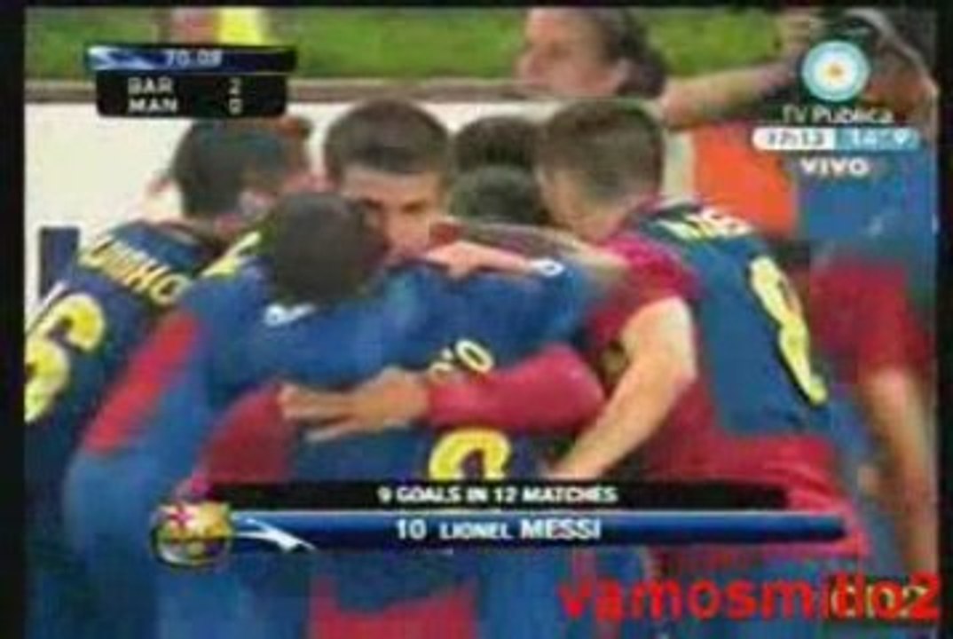 Barcelona 2 Manchester United 0 - Liga de Campeones