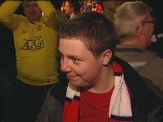 Manchester United fans after Champions League loss