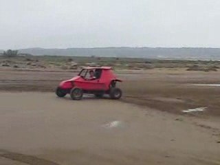 kart cross a la plage