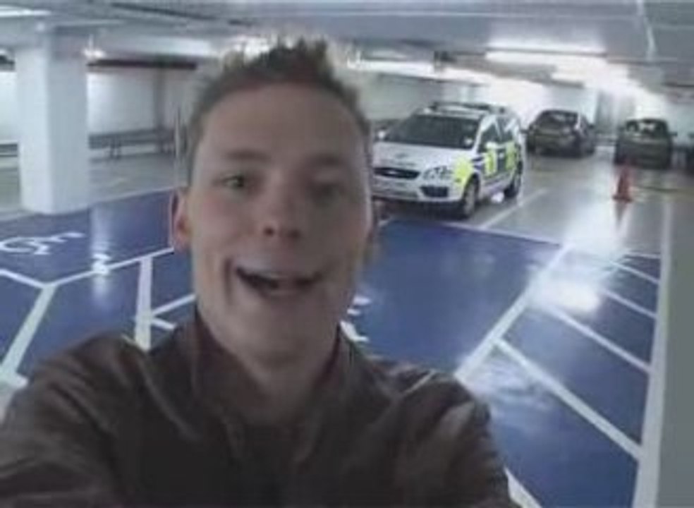 Patrol car hacked with a cell phone, alarms working out loud