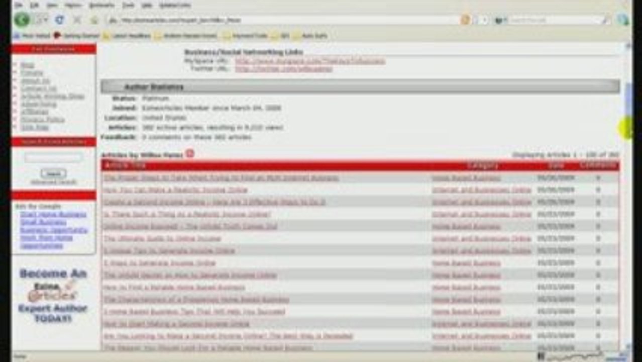 My Goal For Ezine Articles