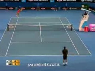 Jo Wilfied Tsonga Open d'Australie 2008 Contre Nadal