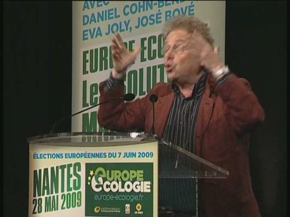 Daniel Cohn-Bendit au meeting Europe écologie de Nantes