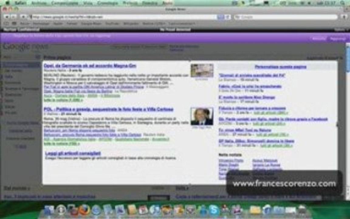 Pagina in dashboard