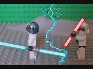 Un combat de sabre laser