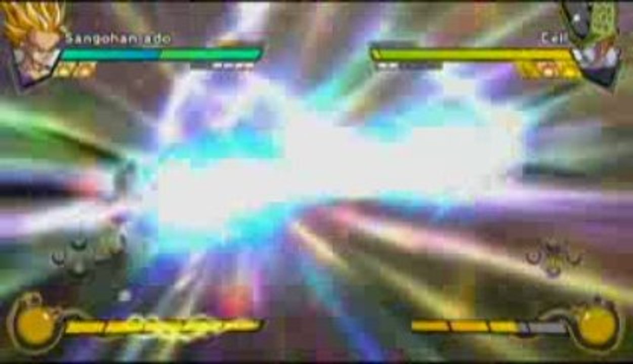 dbz burst limit mode story-gohan saiyen 2 VS cell parfait