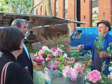 Strasbourg, marché avec Roland Ries et Catherine Trautmann