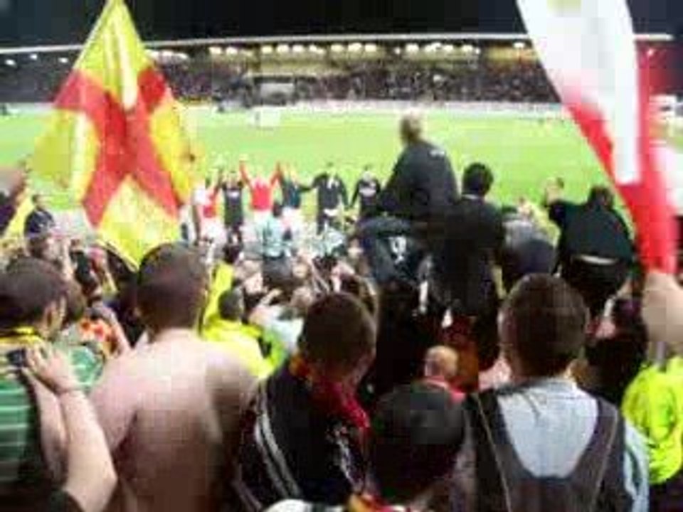 Dijon lens fin de match avec les joueurs